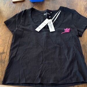 Juicy Couture Black Tee with Pink Logo